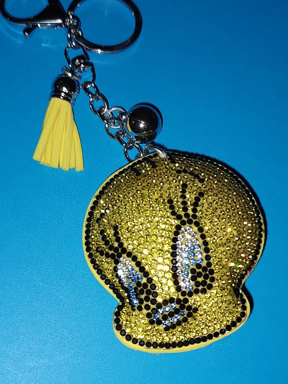 New! Rhinestone Tweety Bird Keychain/ Bag Charm With Tassel